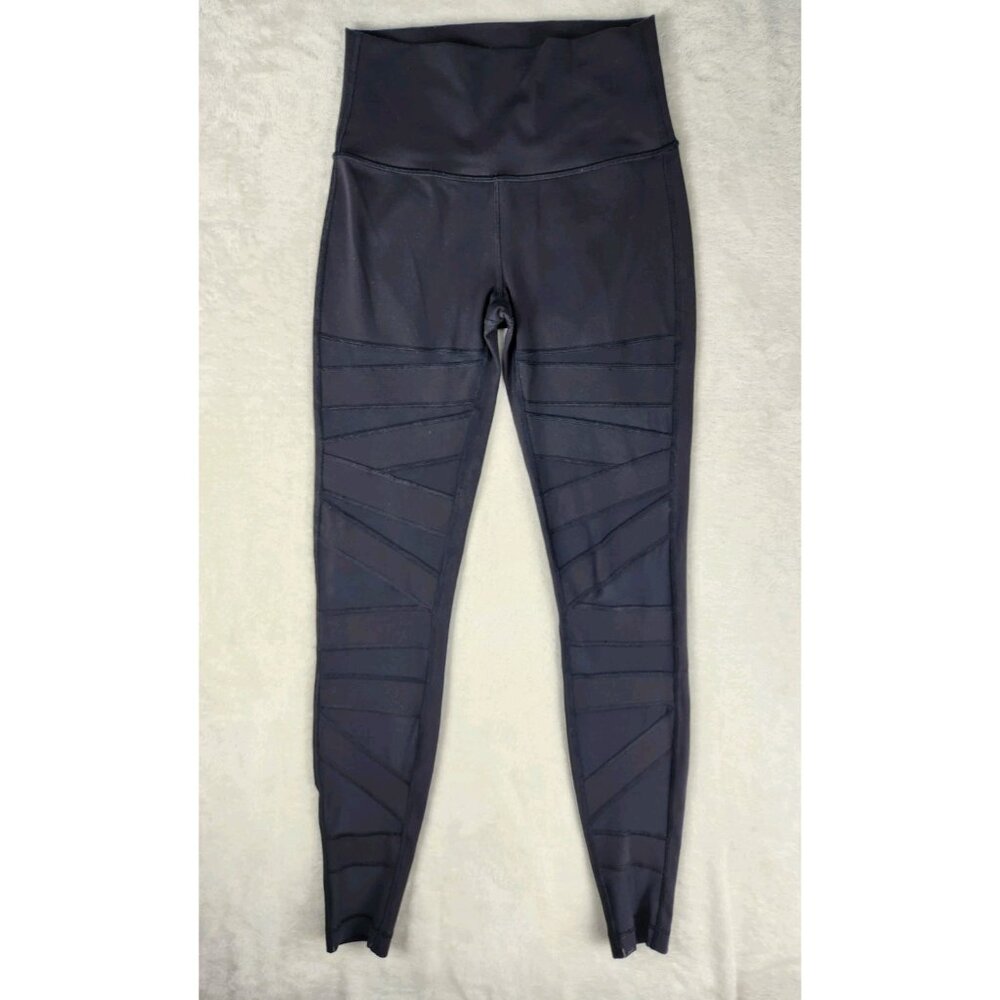 Lululemon Womens Wunder Under Leggings Size 6 Special‎ Edition Tech Mesh Black